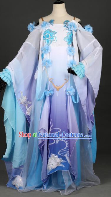 Chinese Ancient Swordsman Costume Cosplay Female Knight-errant Dress Hanfu Clothing for Women