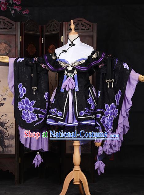 Chinese Ancient Young Lady Costume Cosplay Princess Swordswoman Dress Hanfu Clothing for Women