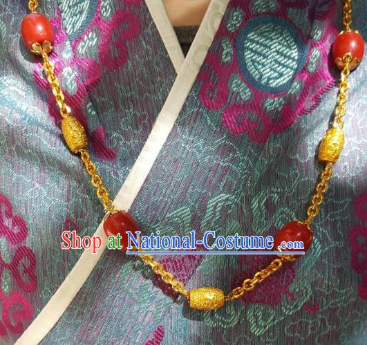 Chinese Traditional Zang Nationality Handmade Necklace, China Tibetan Ethnic Necklet for Women