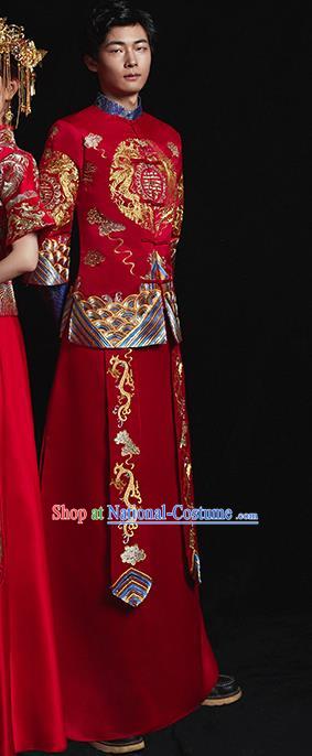 Traditional Chinese Wedding Costumes Traditional Xiuhe Suits Ancient Chinese bridal Full Dress