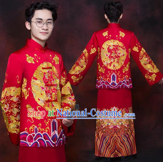 Traditional Chinese Wedding Costumes Traditional Xiuhe Suits Ancient Chinese bridal Full Dress