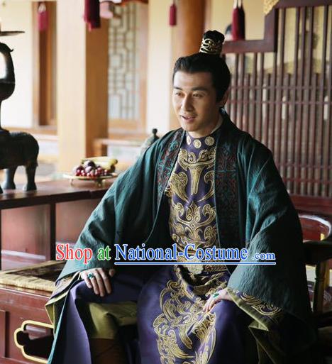 Chinese Ancient Royal Highness Costume Northern and Southern Dynasties Prince Replica Costumes for Men