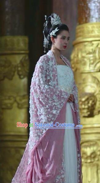 Chinese Ancient Princess Consort Hanfu Dress Northern and Southern Dynasties Palace Princess Embroidered Replica Costumes for Women