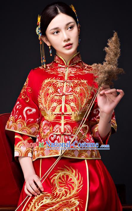 Traditional Chinese Wedding Costumes Traditional Xiuhe Suits Ancient Chinese bridal Full Dress