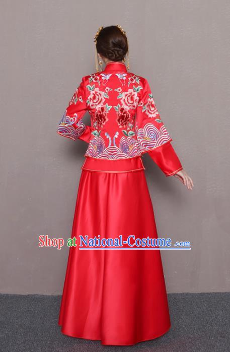 Traditional Chinese Wedding Costumes Traditional Xiuhe Suits Ancient Chinese bridal Full Dress