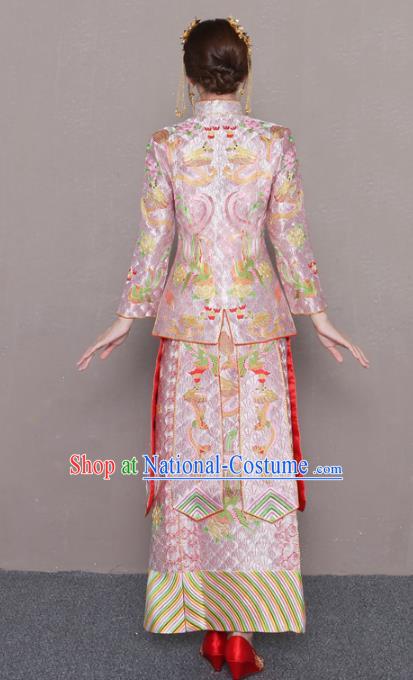 Traditional Chinese Wedding Costumes Traditional Xiuhe Suits Ancient Chinese bridal Full Dress