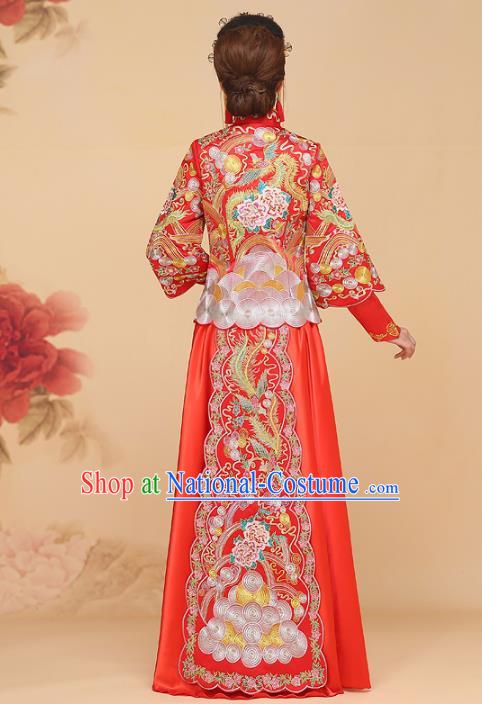 Traditional Chinese Wedding Costumes Traditional Xiuhe Suits Ancient Chinese bridal Full Dress