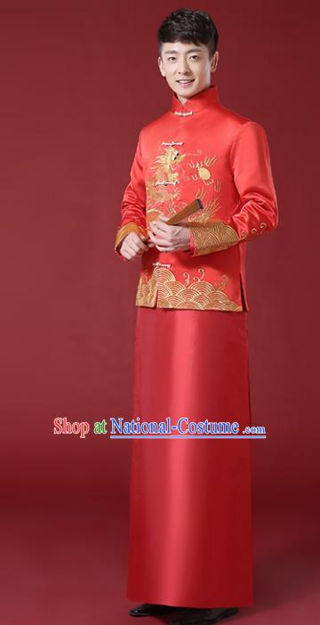 Traditional Chinese Wedding Costumes Traditional Xiuhe Suits Ancient Chinese bridal Full Dress