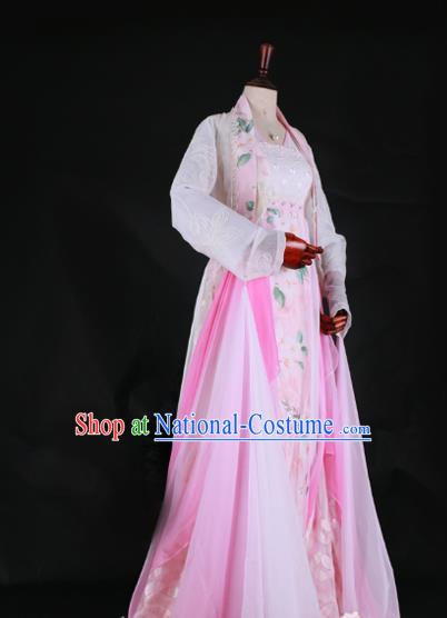 Chinese Ancient Palace Lady Hanfu Han Dynasty Imperial Concubine Queen Embroidered Historical Costumes for Women