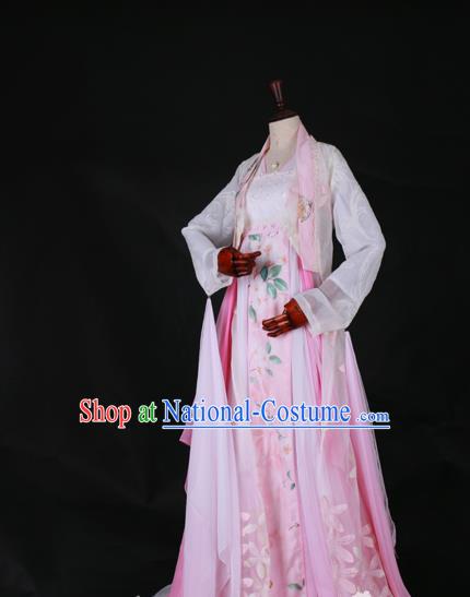 Chinese Ancient Palace Lady Hanfu Han Dynasty Imperial Concubine Queen Embroidered Historical Costumes for Women