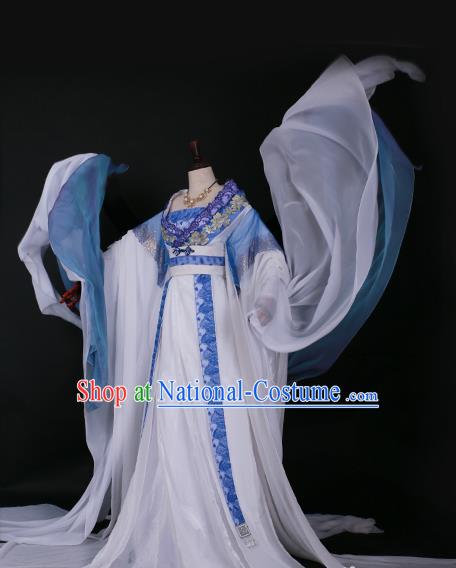 Chinese Ancient Palace Lady Hanfu Han Dynasty Imperial Concubine Queen Embroidered Historical Costumes for Women