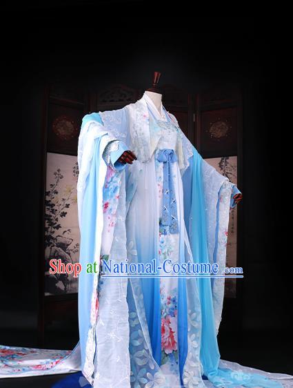 Chinese Ancient Palace Lady Hanfu Han Dynasty Imperial Concubine Queen Embroidered Historical Costumes for Women