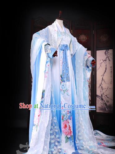 Chinese Ancient Palace Lady Hanfu Han Dynasty Imperial Concubine Queen Embroidered Historical Costumes for Women