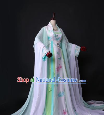 Chinese Ancient Palace Lady Hanfu Han Dynasty Imperial Concubine Queen Embroidered Historical Costumes for Women