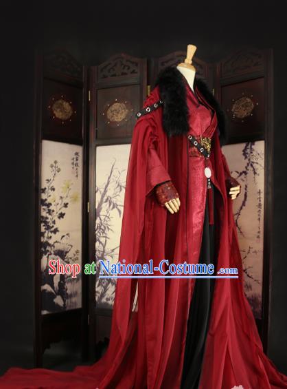 Chinese Ancient Palace Lady Hanfu Han Dynasty Imperial Concubine Queen Embroidered Historical Costumes for Women