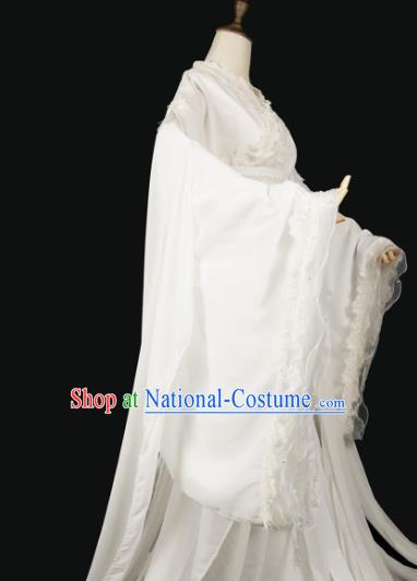 Chinese Ancient Cosplay Princess Consort White Hanfu Dress Han Dynasty Palace Lady Costume for Women