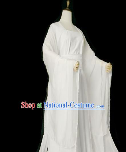 Chinese Ancient Cosplay Princess White Hanfu Dress Tang Dynasty Palace Lady Costume for Women