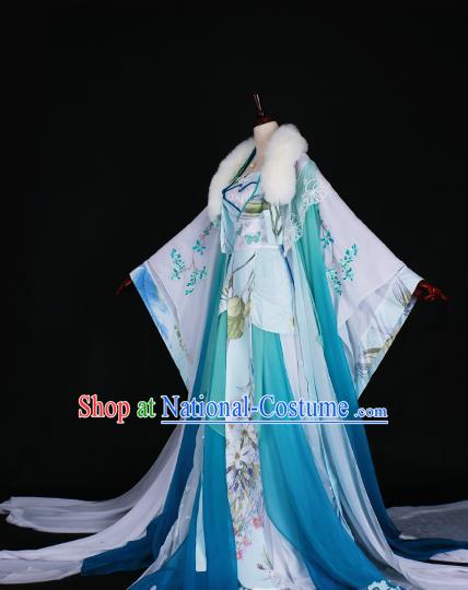 Chinese Ancient Palace Lady Hanfu Han Dynasty Imperial Concubine Queen Embroidered Historical Costumes for Women