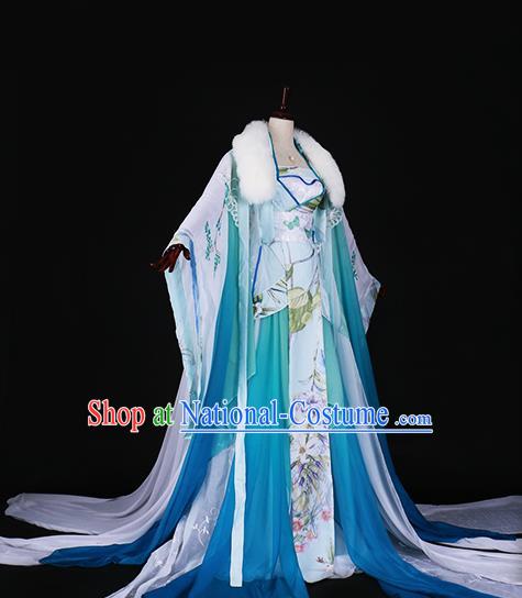 Chinese Ancient Palace Lady Hanfu Han Dynasty Imperial Concubine Queen Embroidered Historical Costumes for Women