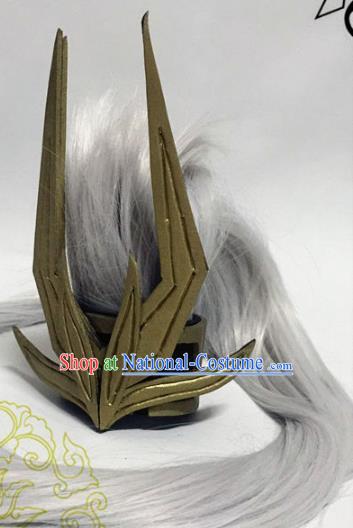 Chinese Traditional Handmade Swordsman Hair Accessories Ancient Knight Hairdo Crown Headwear for Men