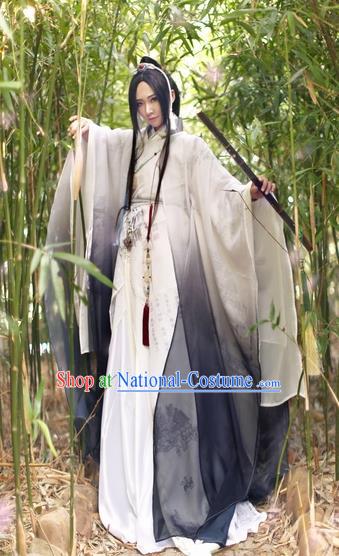 Chinese Ancient Cosplay Knight Swordsman Clothing Jin Dynasty Nobility Childe Costume for Men