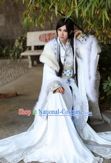 Chinese Ancient Palace Lady Hanfu Han Dynasty Imperial Concubine Queen Embroidered Historical Costumes for Women