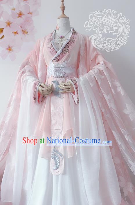 Chinese Ancient Palace Lady Hanfu Han Dynasty Imperial Concubine Queen Embroidered Historical Costumes for Women