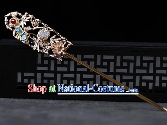 Chinese Traditional Handmade Hair Accessories Ancient Butterfly Hairpins Hanfu Hair Clip for Women