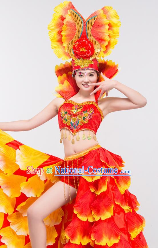 Traditional Chinese Fan Dance Folk Dance Costume Classical Yangko Dance Modern Dance Dress Halloween Clothing