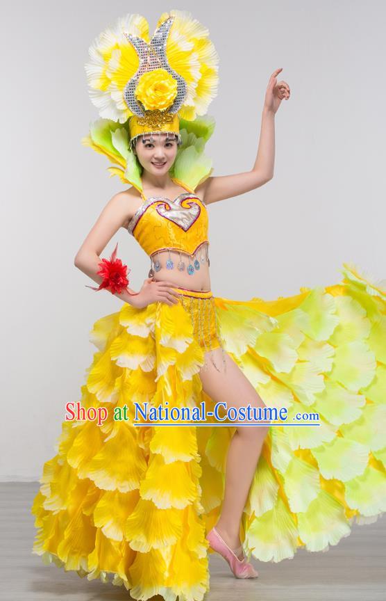 Traditional Chinese Fan Dance Folk Dance Costume Classical Yangko Dance Modern Dance Dress Halloween Clothing