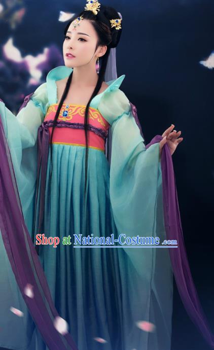 Traditional Chinese Ancient Palace Lady Costume Tang Dynasty Imperial Concubine Embroidered Clothing for Women