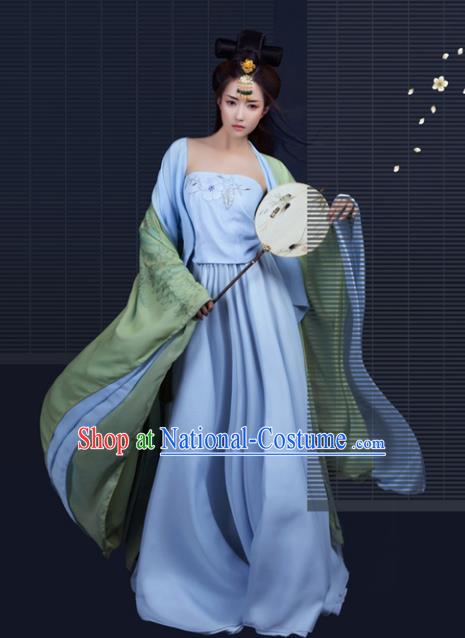 Chinese Ancient Imperial Concubine Hanfu Dress Traditional Tang Dynasty Princess Embroidered Costume for Women