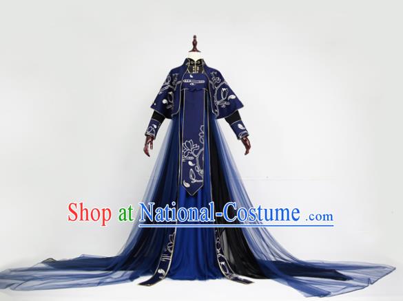 Chinese Ancient Cosplay Swordswoman Costume Tang Dynasty Palace Lady Embroidered Hanfu Dress for Women