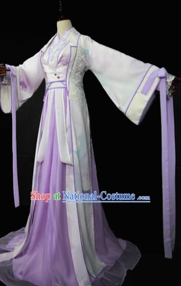 Chinese Ancient Cosplay Fairy Swordswoman Costume Han Dynasty Imperial Consort Embroidered Hanfu Dress for Women