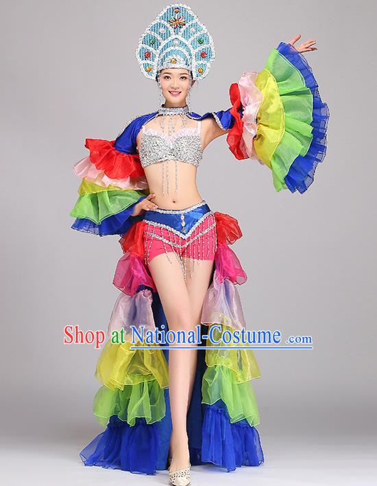 Traditional Chinese Fan Dance Folk Dance Costume Classical Yangko Dance Modern Dance Dress Halloween Clothing