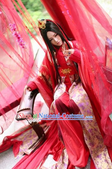 Chinese Ancient Palace Lady Hanfu Han Dynasty Imperial Concubine Queen Embroidered Historical Costumes for Women