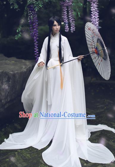 Chinese Ancient Cosplay Swordsman Costume Jin Dynasty Nobility Childe Hanfu Clothing for Men