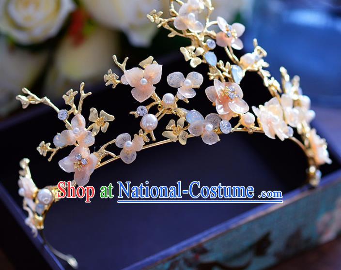 Baroque Style Hair Jewelry Accessories Bride Flowers Royal Crown Princess Hair Clasp for Women