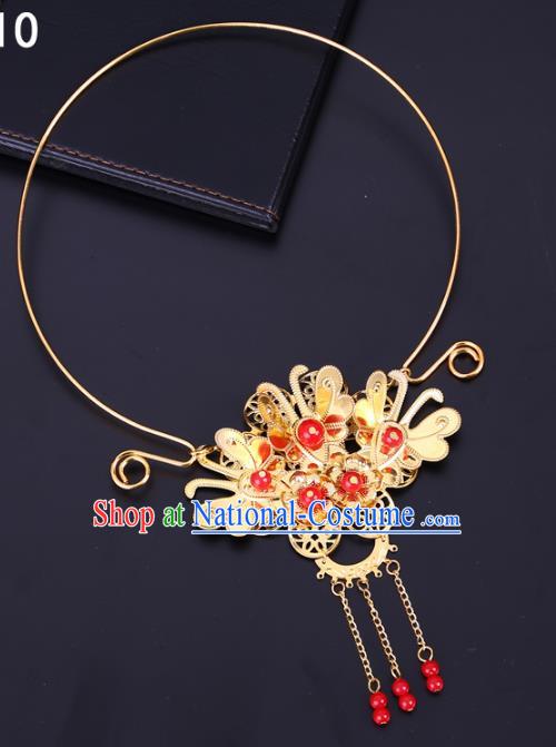 Traditional Chinese Jewelry Accessories Necklace Ancient Hanfu Tassel Necklet for Women