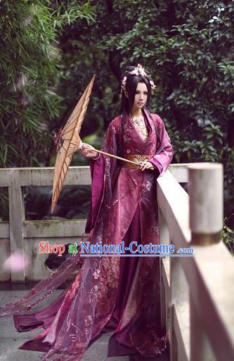 Chinese Ancient Cosplay Imperial Concubine Embroidered Costumes Tang Dynasty Palace Lady Hanfu Dress for Women