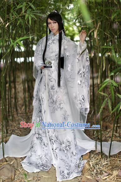 Chinese Ancient Cosplay Scholar Nobility Childe Costumes Jin Dynasty Swordsman Clothing for Men