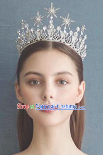 Baroque Style Hair Jewelry Accessories Bride Royal Crown Princess Crystal Imperial Crown Hair Clasp for Women