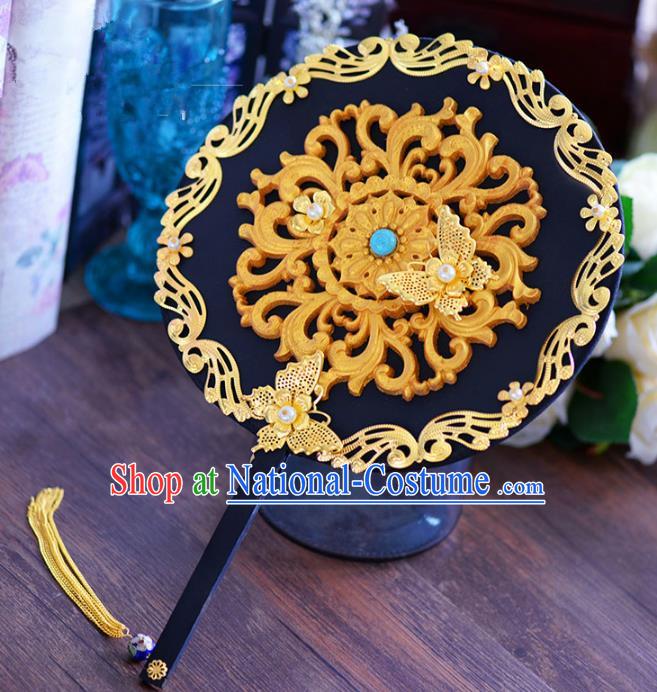 Chinese Handmade Accessories Ancient Palace Fans Round Fan for Women