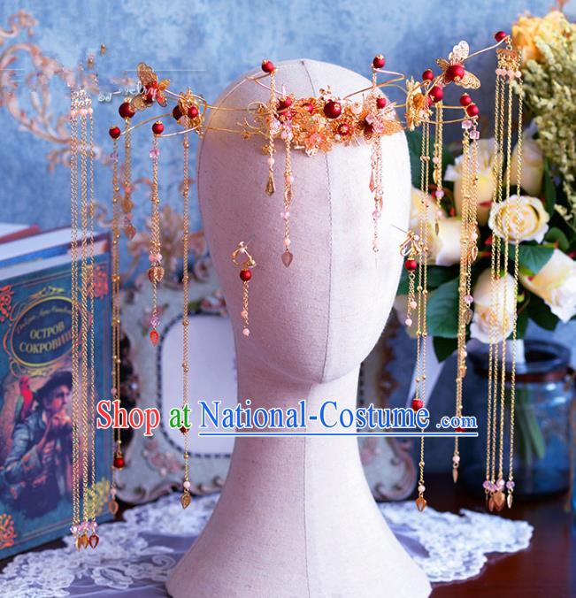 Chinese Ancient Handmade Hair Accessories Traditional Phoenix Coronet Hairpins for Women