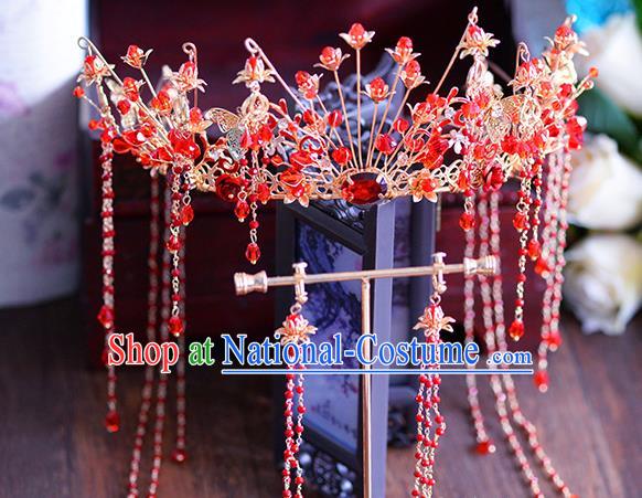 Chinese Ancient Hair Jewelry Accessories Hairpins Headwear Headdress Royal Crown for Women