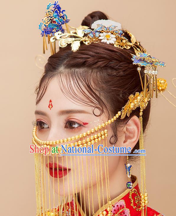 Chinese Ancient Hair Jewelry Accessories Hairpins Headwear Headdress Royal Crown for Women