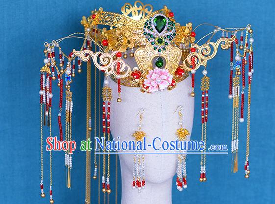 Chinese Ancient Hair Jewelry Accessories Hairpins Headwear Headdress Royal Crown for Women