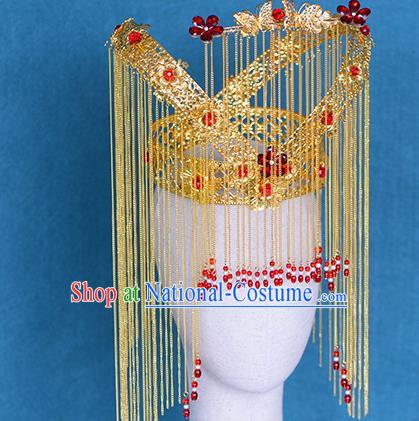 Chinese Ancient Handmade Palace Phoenix Coronet Traditional Hair Accessories Xiuhe Suit Hairpins for Women