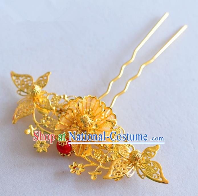 Chinese Ancient Handmade Queen Phoenix Coronet Hair Accessories Traditional Hairpins Complete Set for Women