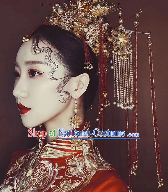 Chinese Ancient Hair Jewelry Accessories Hairpins Headwear Headdress Royal Crown for Women